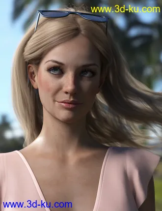 3D打印模型Hair and Glasses for Genesis 3 and 8 Female(s)的图片