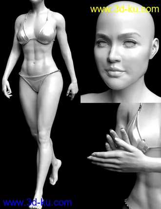 3D打印模型Hallie HD for Genesis 8 Female的图片
