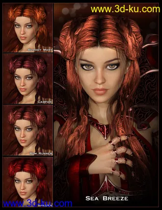 3D打印模型Hard Liquor for Mistress Malefica Hair的图片
