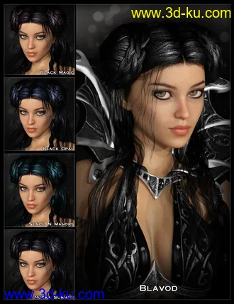 3D打印模型Hard Liquor for Mistress Malefica Hair的图片