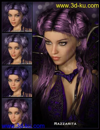 3D打印模型Hard Liquor for Mistress Malefica Hair的图片