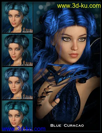3D打印模型Hard Liquor for Mistress Malefica Hair的图片