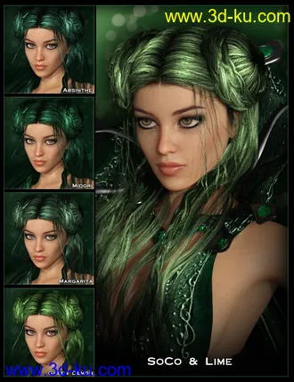 3D打印模型Hard Liquor for Mistress Malefica Hair的图片