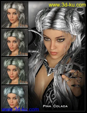 3D打印模型Hard Liquor for Mistress Malefica Hair的图片