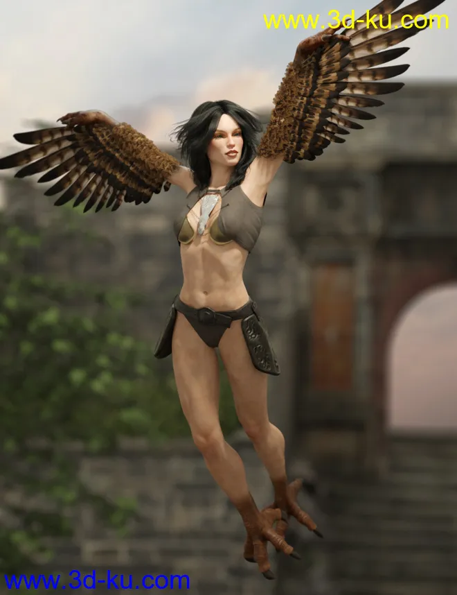 Harpy for Genesis 8 Female模型的图片3