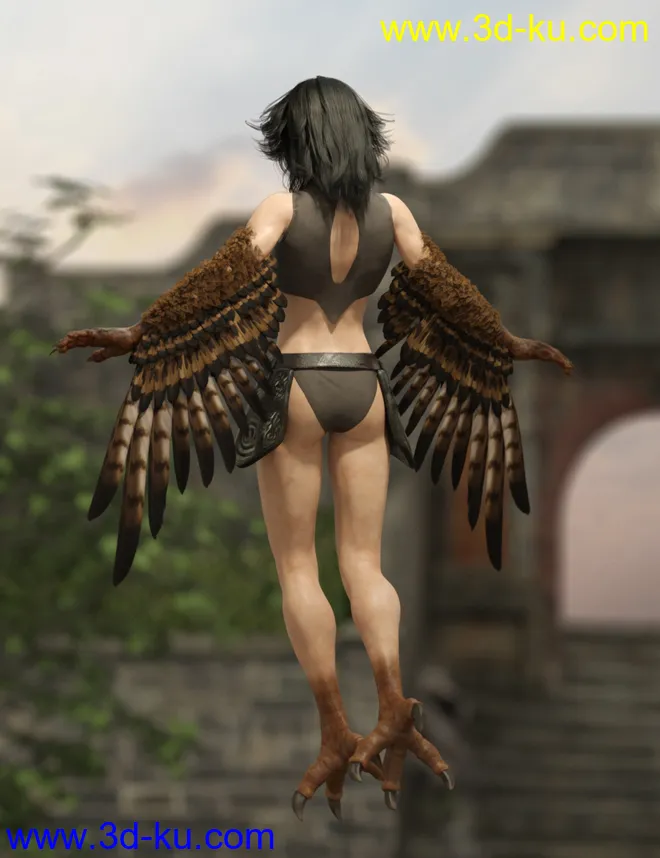 Harpy for Genesis 8 Female模型的图片4