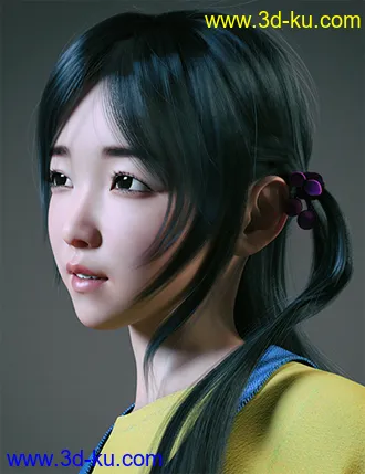 3D打印模型Hashimoto Character and Hair for Genesis 8 Female的图片