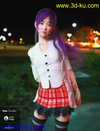 3D打印模型Hashimoto Character and Hair for Genesis 8 Female的图片