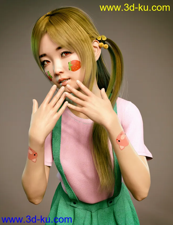 Hashimoto Character and Hair for Genesis 8 Female模型的图片7