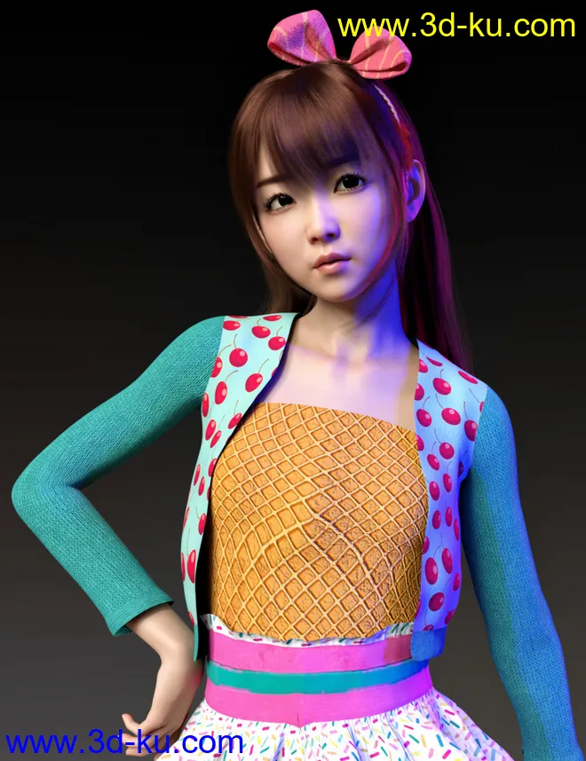 Hashimoto Character and Hair for Genesis 8 Female模型的图片9