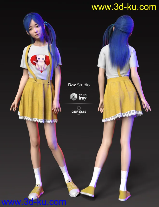 Hashimoto Character and Hair for Genesis 8 Female模型的图片10