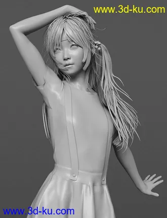3D打印模型Hashimoto Character and Hair for Genesis 8 Female的图片