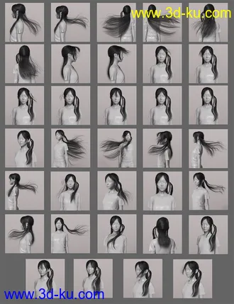 3D打印模型Hashimoto Character and Hair for Genesis 8 Female的图片
