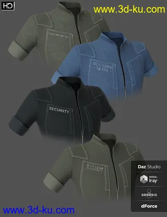3D打印模型HC dForce Space Tech Jumpsuit for Genesis 8 Male(s)的图片