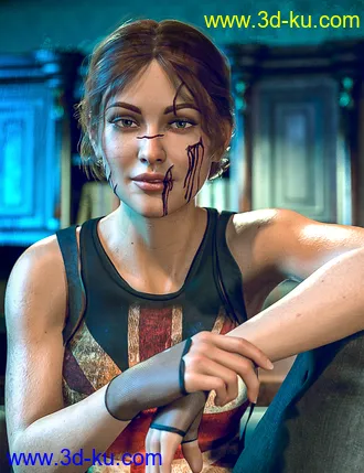 3D打印模型HD Face Wounds 2 for Genesis 3 & 8 Female(s)的图片