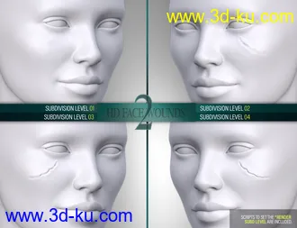 3D打印模型HD Face Wounds 2 for Genesis 3 & 8 Female(s)的图片