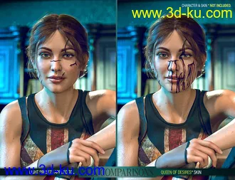 3D打印模型HD Face Wounds 2 for Genesis 3 & 8 Female(s)的图片