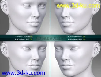 3D打印模型HD Face Wounds for Genesis 3 & 8 Female(s)的图片
