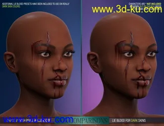 3D打印模型HD Face Wounds for Genesis 3 & 8 Female(s)的图片