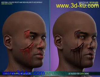 3D打印模型HD Face Wounds for Genesis 3 & 8 Male(s)的图片