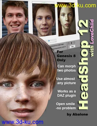 3D打印模型HeadShop 12 for Genesis 8的图片