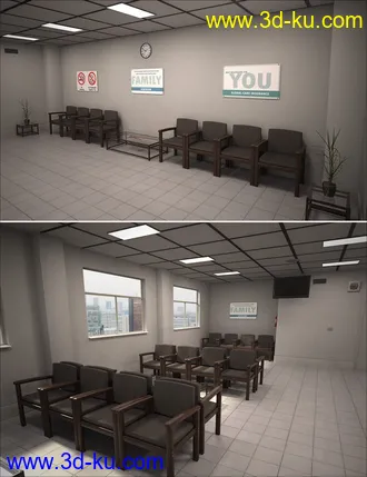 3D打印模型Health Care Waiting Room的图片