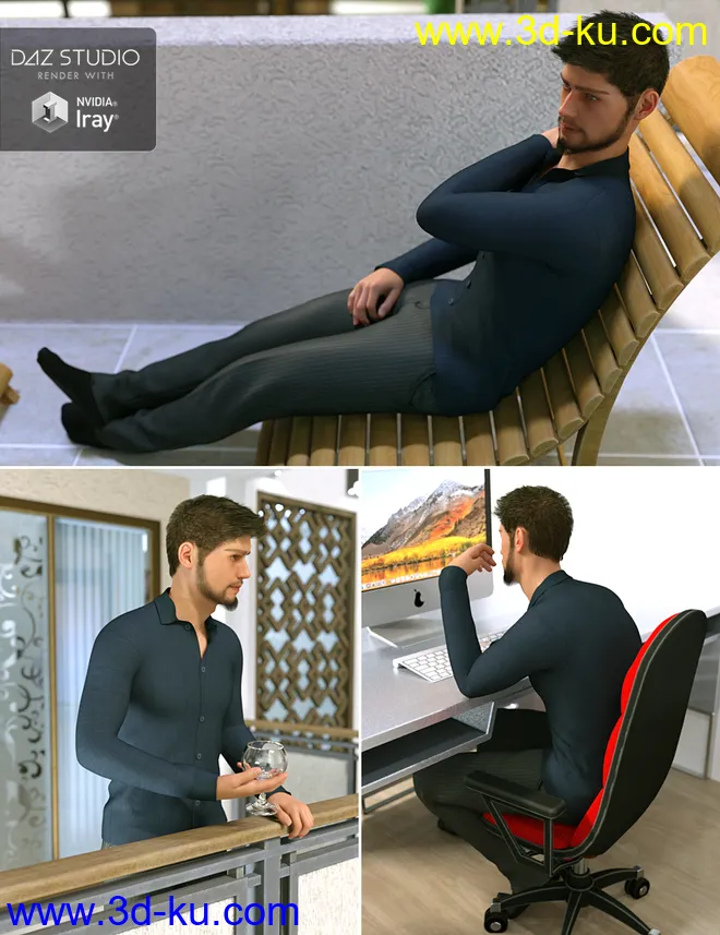 Hearth & Home for Genesis 8 Male模型的图片1