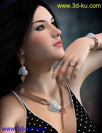 3D打印模型Heartstruck Jewelry for Genesis 3 Female(s)的图片