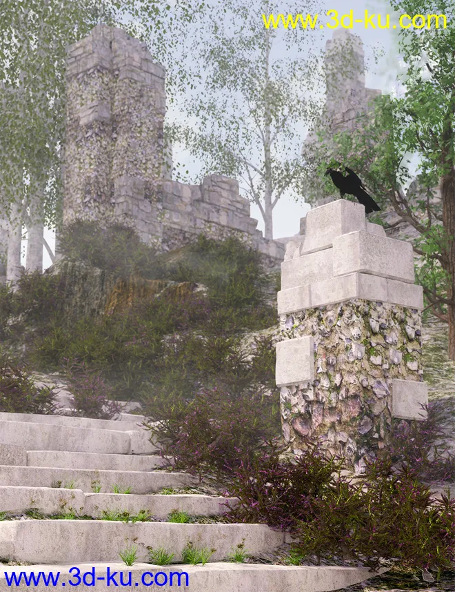 Heather - Heath and Moorland Plants for Daz Studio模型的图片2