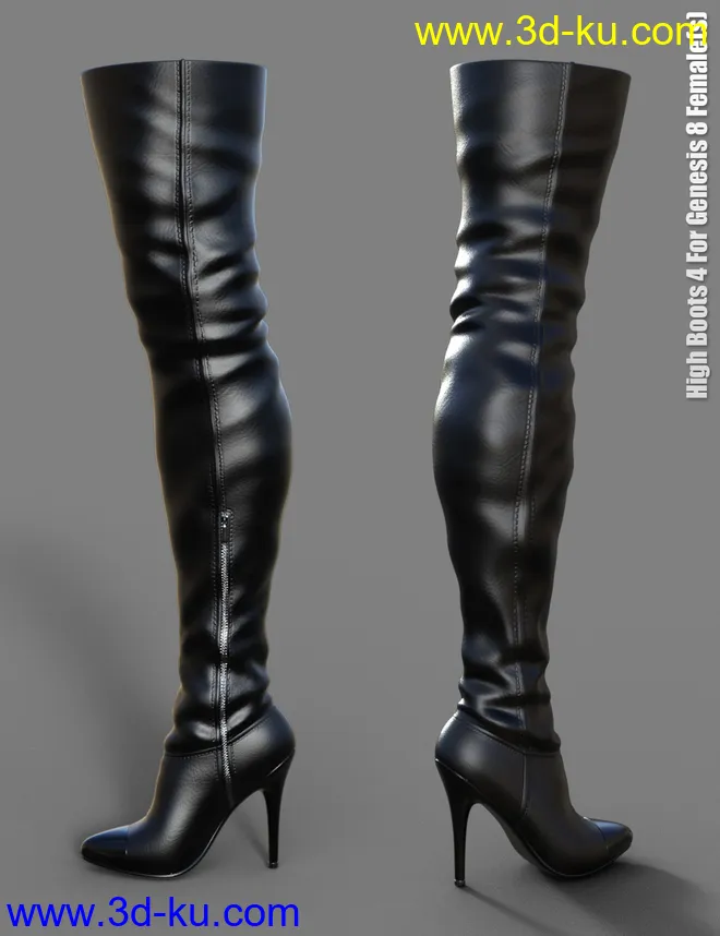 High Boots 4 for Genesis 8 Female(s)模型的图片2
