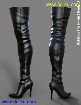 3D打印模型High Boots 4 for Genesis 8 Female(s)的图片