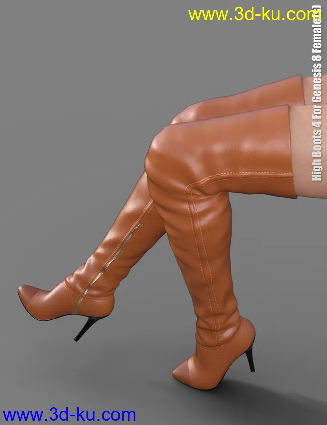 High Boots 4 for Genesis 8 Female(s)模型的图片6