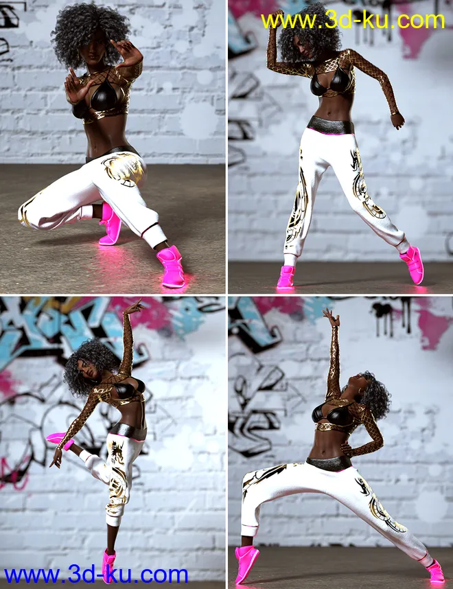 Hip Hop Moves for Darcy 8 and Genesis 8 Female模型的图片2
