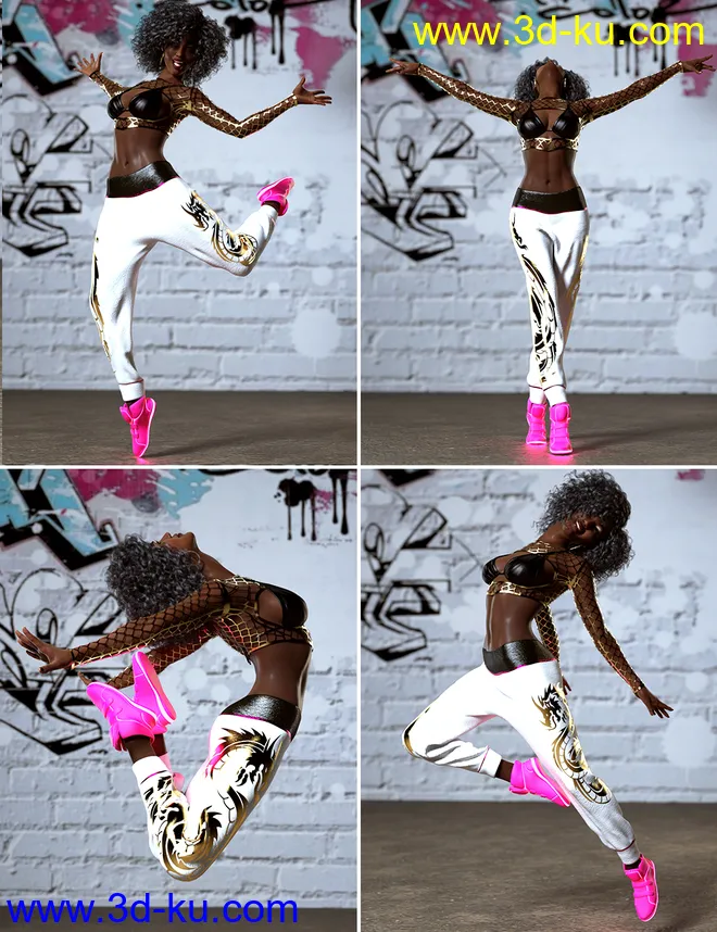 Hip Hop Moves for Darcy 8 and Genesis 8 Female模型的图片3