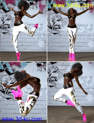 3D打印模型Hip Hop Moves for Darcy 8 and Genesis 8 Female的图片
