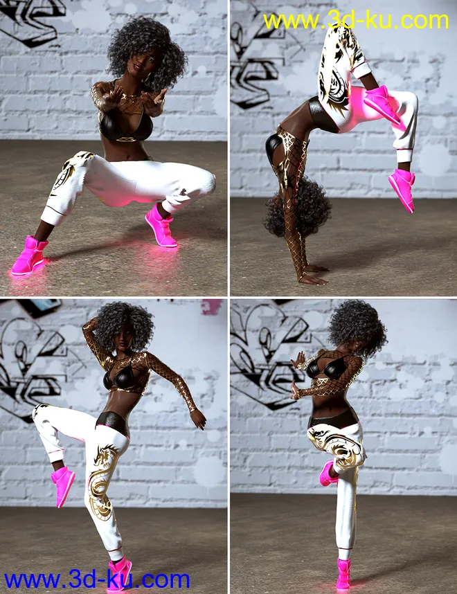 Hip Hop Moves for Darcy 8 and Genesis 8 Female模型的图片4