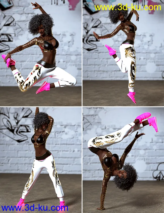 Hip Hop Moves for Darcy 8 and Genesis 8 Female模型的图片5
