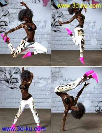 3D打印模型Hip Hop Moves for Darcy 8 and Genesis 8 Female的图片
