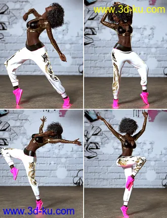 3D打印模型Hip Hop Moves for Darcy 8 and Genesis 8 Female的图片