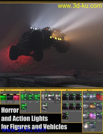 3D打印模型Horror and Action Lights for Figures and Vehicles的图片