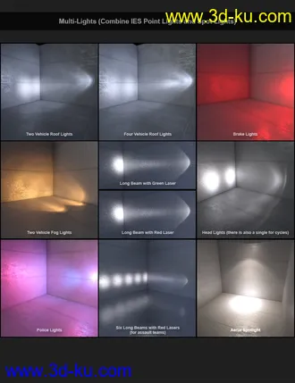 3D打印模型Horror and Action Lights for Figures and Vehicles的图片
