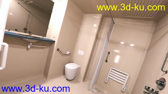 Hotel Bunk Bed Room模型的图片3