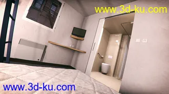 3D打印模型Hotel Bunk Bed Room的图片