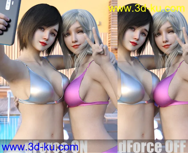 HS dForce Breast for Genesis 2 Through Genesis 8 Female模型的图片5