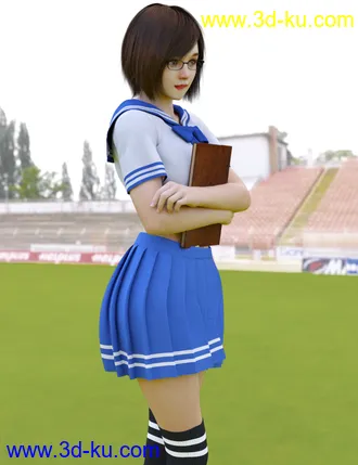 3D打印模型HS Keicy Short Hair with dForce for Genesis 8 Female(s)的图片