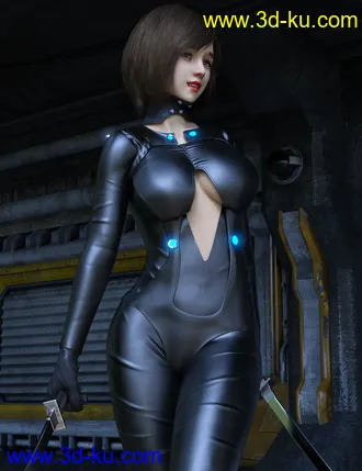 3D打印模型HS Keicy Short Hair with dForce for Genesis 8 Female(s)的图片