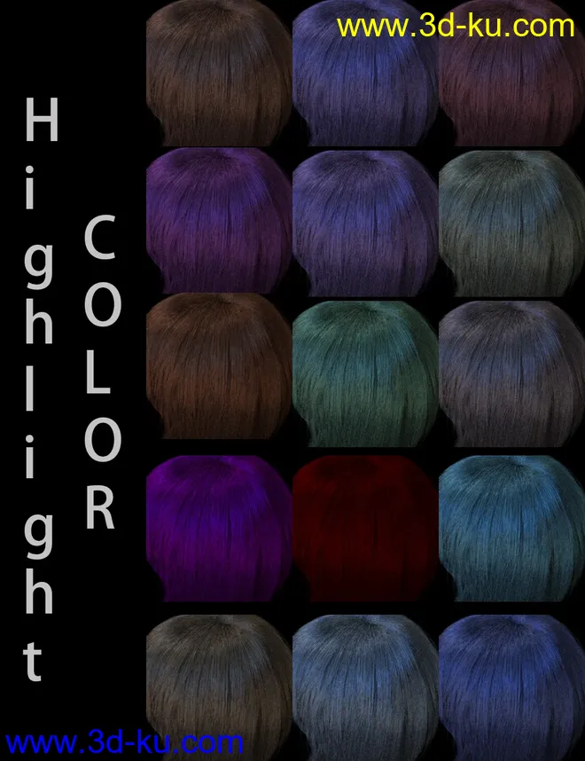 HS Keicy Short Hair with dForce for Genesis 8 Female(s)模型的图片15