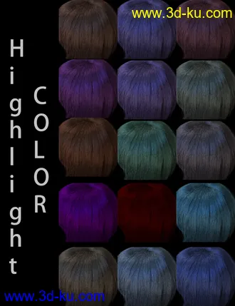 3D打印模型HS Keicy Short Hair with dForce for Genesis 8 Female(s)的图片