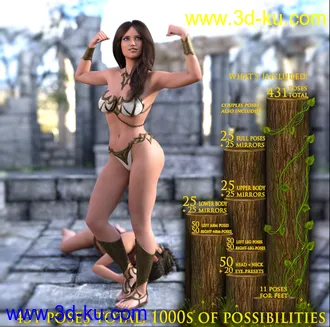 3D打印模型i13 Conquest and Defeat for the Genesis 3 Female(s)的图片