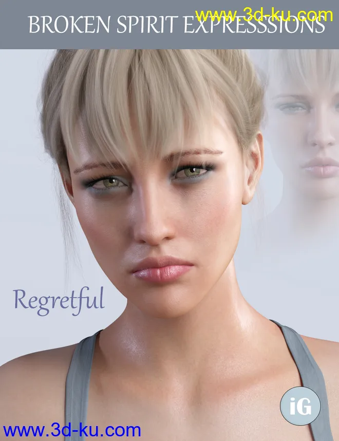 iG Broken Spirit Expressions for Genesis 8 Female模型的图片1
